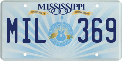 MS license plate MIL369