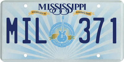 MS license plate MIL371