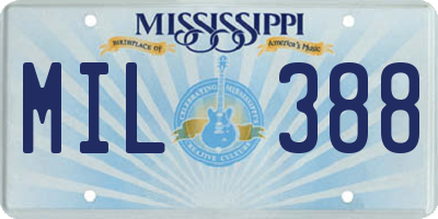 MS license plate MIL388