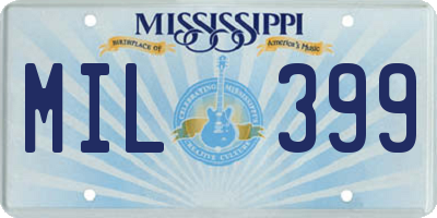 MS license plate MIL399