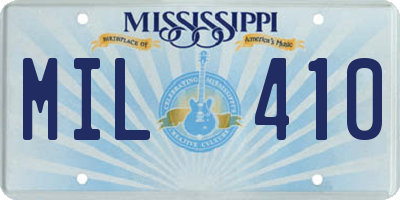 MS license plate MIL410