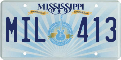 MS license plate MIL413