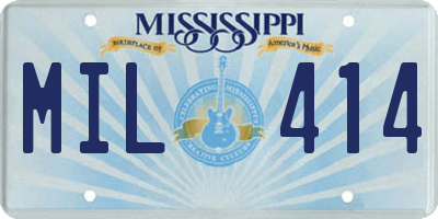 MS license plate MIL414