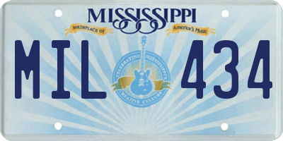 MS license plate MIL434