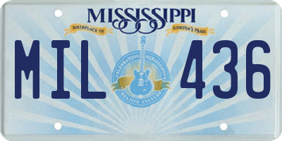MS license plate MIL436