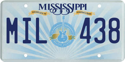 MS license plate MIL438
