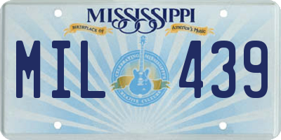 MS license plate MIL439