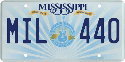 MS license plate MIL440