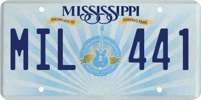 MS license plate MIL441