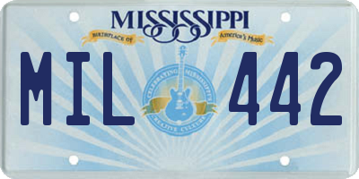 MS license plate MIL442
