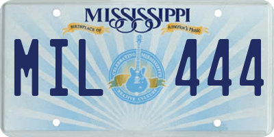 MS license plate MIL444
