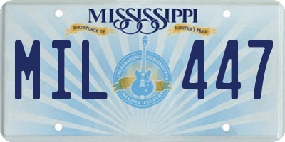 MS license plate MIL447