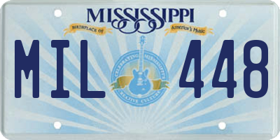 MS license plate MIL448