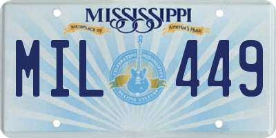 MS license plate MIL449