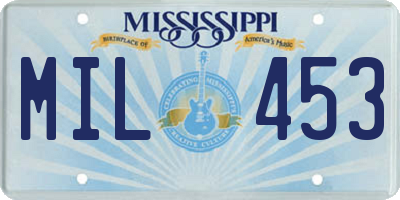 MS license plate MIL453