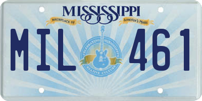 MS license plate MIL461