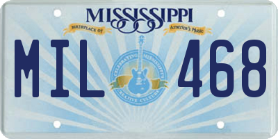 MS license plate MIL468