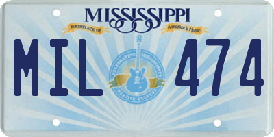 MS license plate MIL474