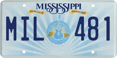 MS license plate MIL481