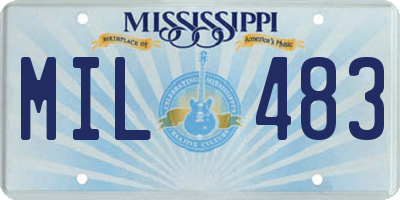 MS license plate MIL483