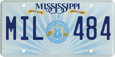 MS license plate MIL484