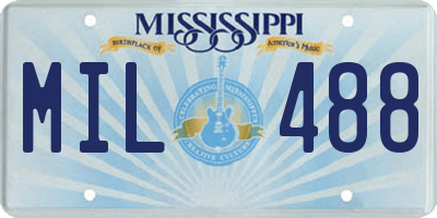 MS license plate MIL488