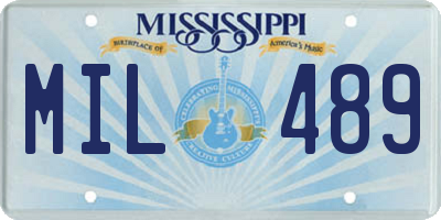 MS license plate MIL489