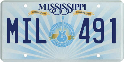 MS license plate MIL491
