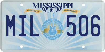 MS license plate MIL506