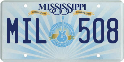 MS license plate MIL508