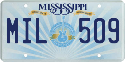 MS license plate MIL509
