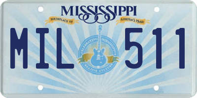 MS license plate MIL511