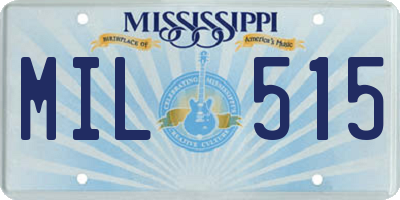 MS license plate MIL515
