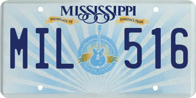 MS license plate MIL516