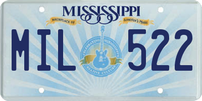 MS license plate MIL522