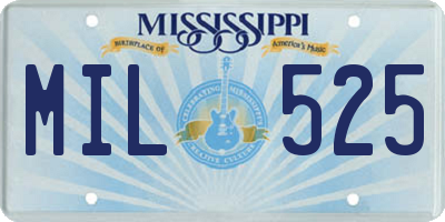 MS license plate MIL525