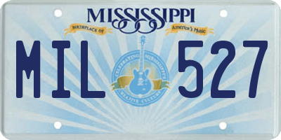 MS license plate MIL527