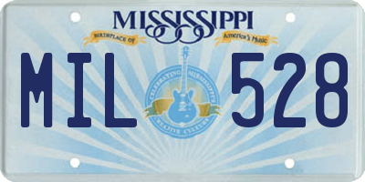 MS license plate MIL528