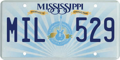 MS license plate MIL529