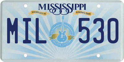 MS license plate MIL530