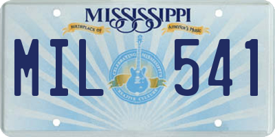 MS license plate MIL541