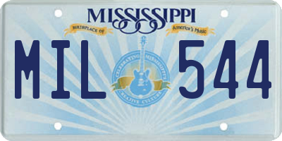 MS license plate MIL544