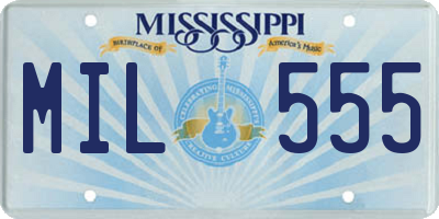 MS license plate MIL555