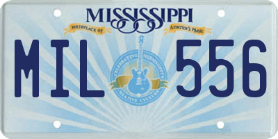 MS license plate MIL556