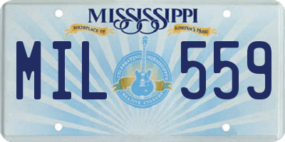 MS license plate MIL559