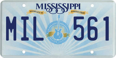 MS license plate MIL561