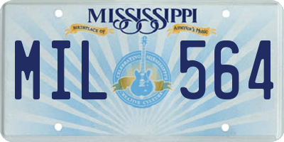 MS license plate MIL564
