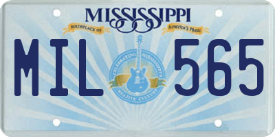 MS license plate MIL565