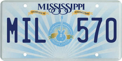 MS license plate MIL570