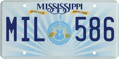 MS license plate MIL586
